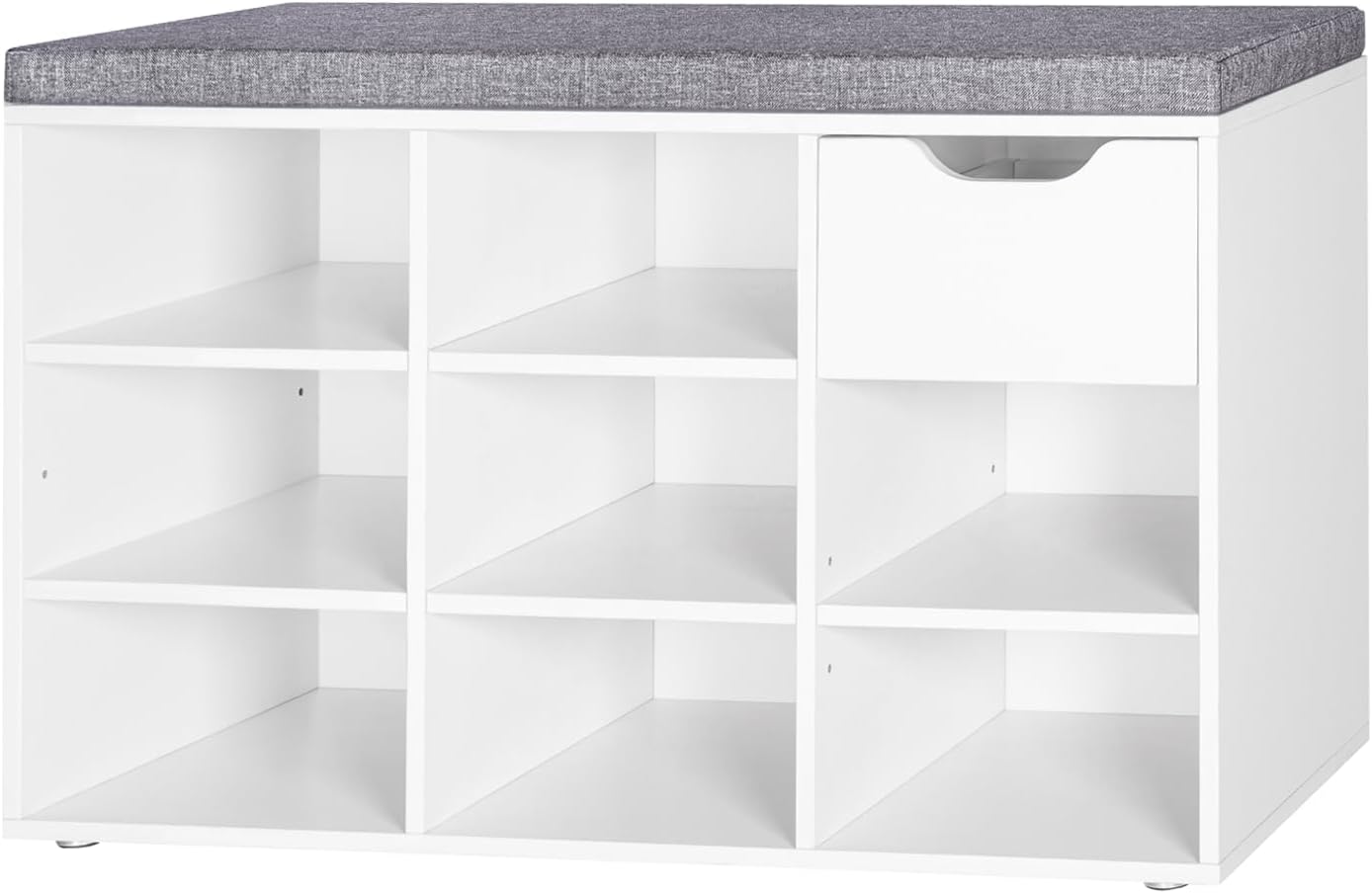 Multi-purpose Shoe Bench with Adjustable Shelves and Cubbies