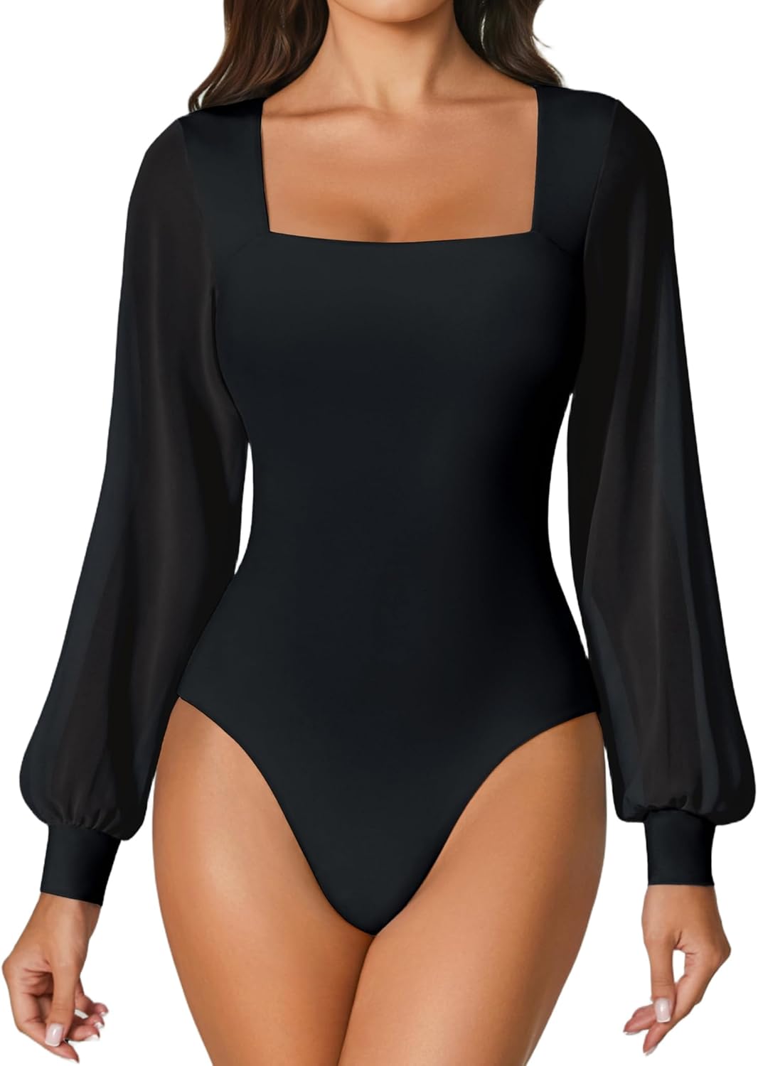 Avidlove Women Puff Long Sleeve Bodysuit for Stylish Outfits