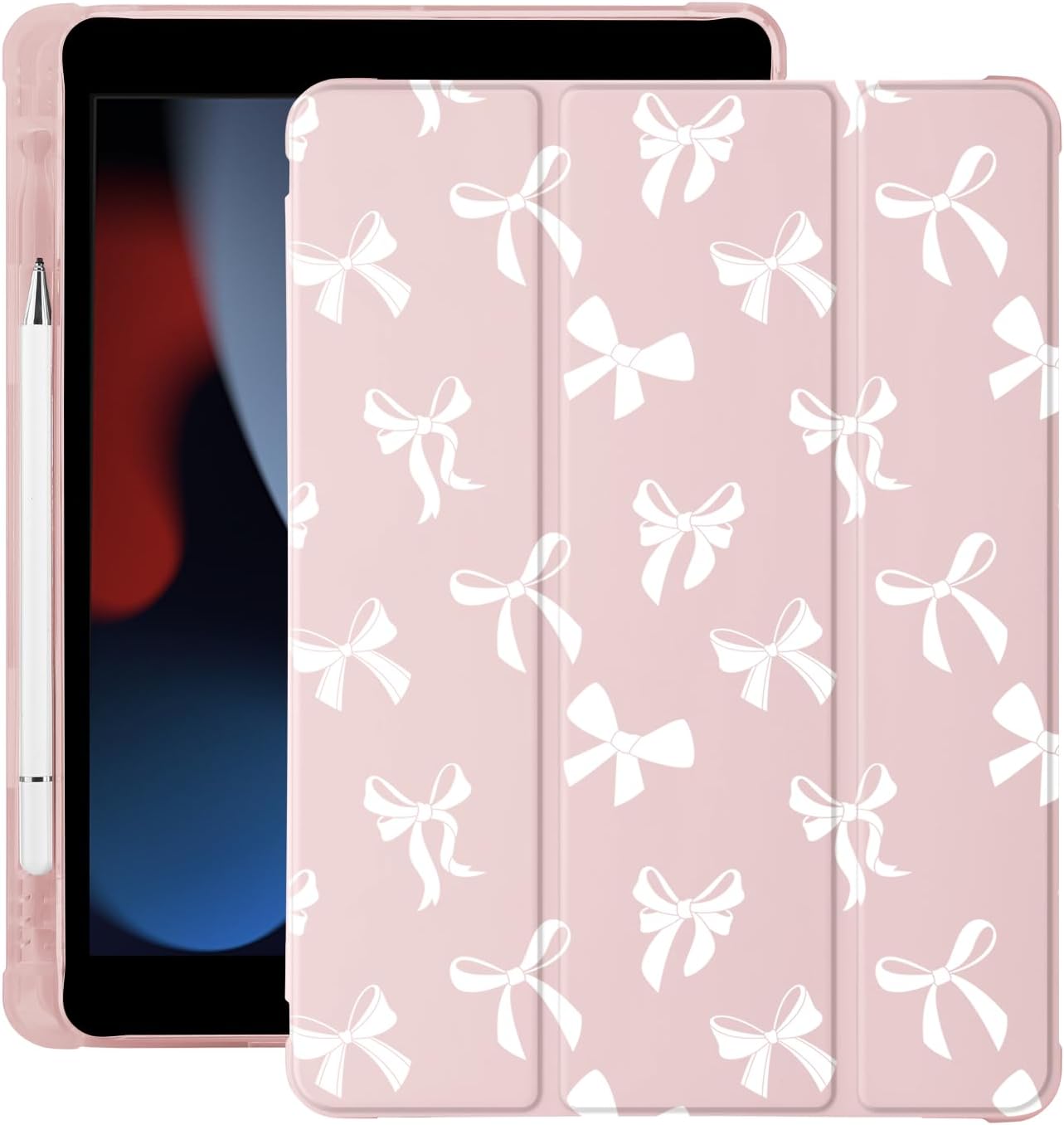 Cute Kawaii Bow iPad Air 13 Inch Case with Pencil Holder