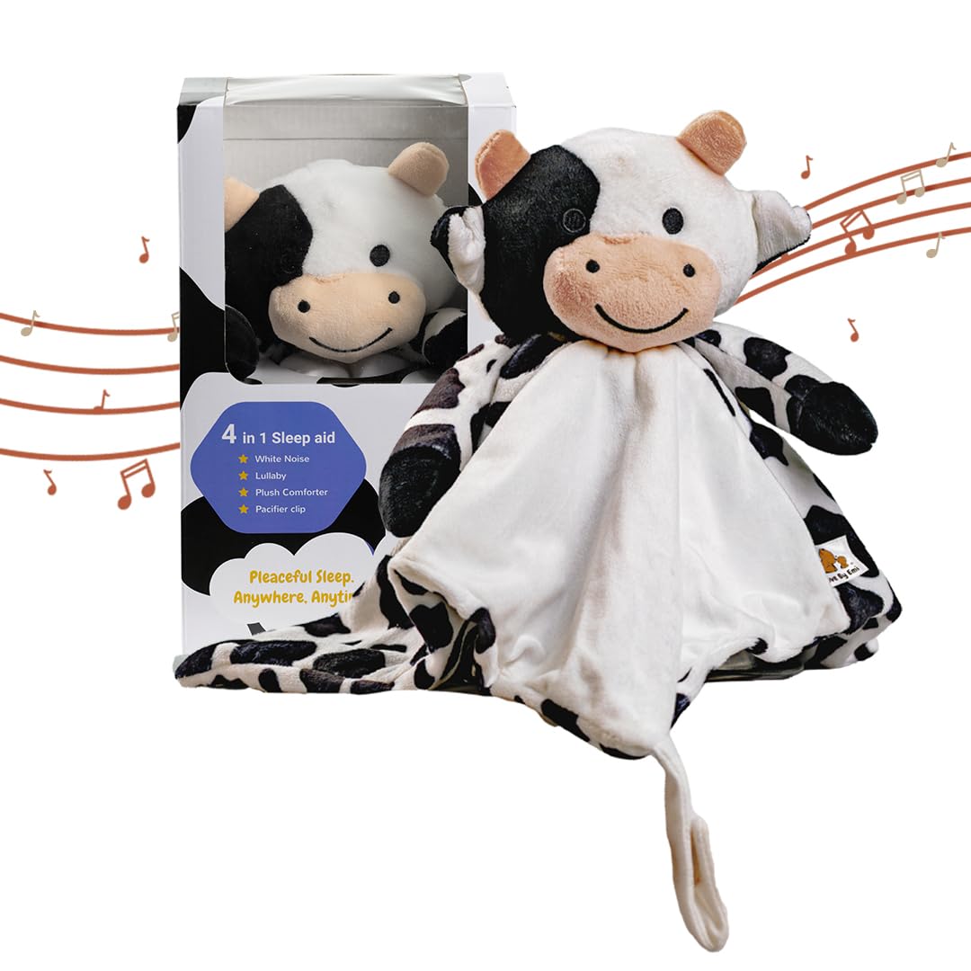 Musical Baby Lovey Cow - Plush White Noise & Lullaby Aid