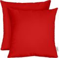 Canvas Jockey Red Sunbrella Square Throw Pillows Set of 2 - 20in