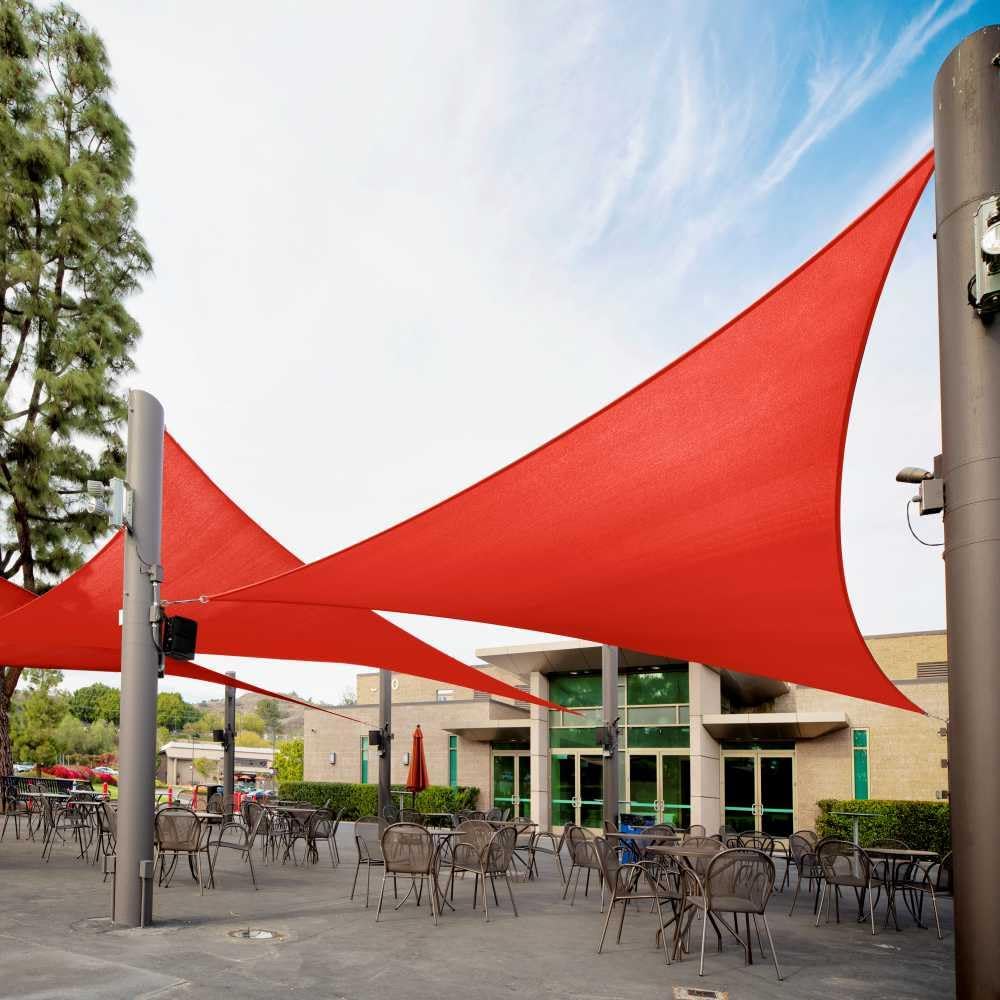 Royal Shade 17ft x 17ft x 17ft Red Custom Sun Shade Sail Canopy