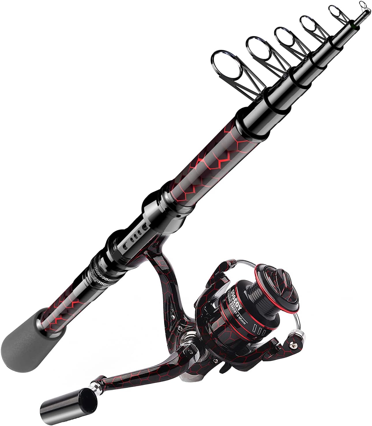 QudraKast Carbon Fishing Combo - X-Warping Design