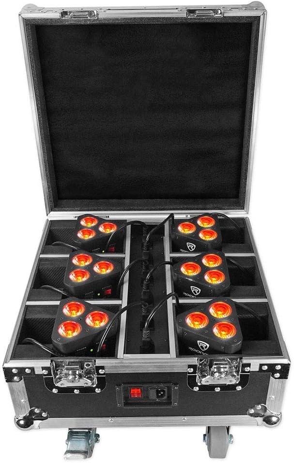 Rockville Wireless DMX Par Lights Package for DJs and Events