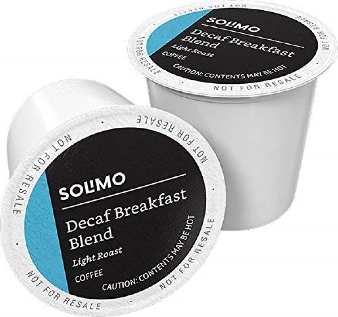 Solimo Decaf Breakfast Blend Coffee Pods - 100 Count