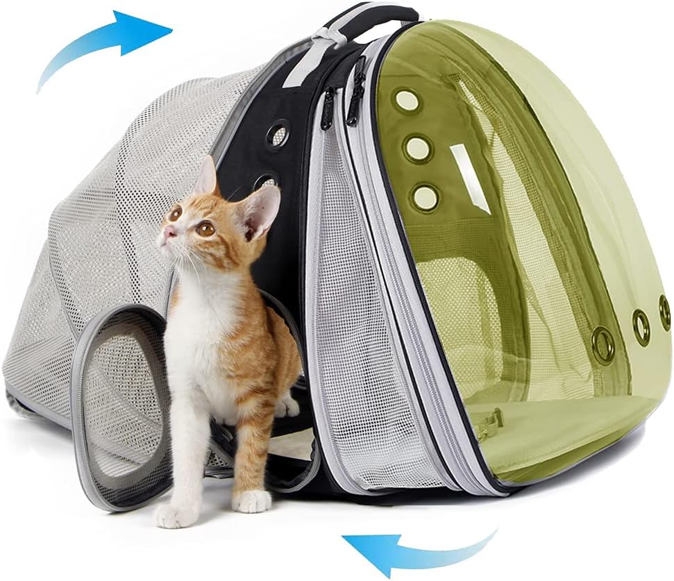 Dual Expandable Polarized Cat Backpack Carrier for Travel