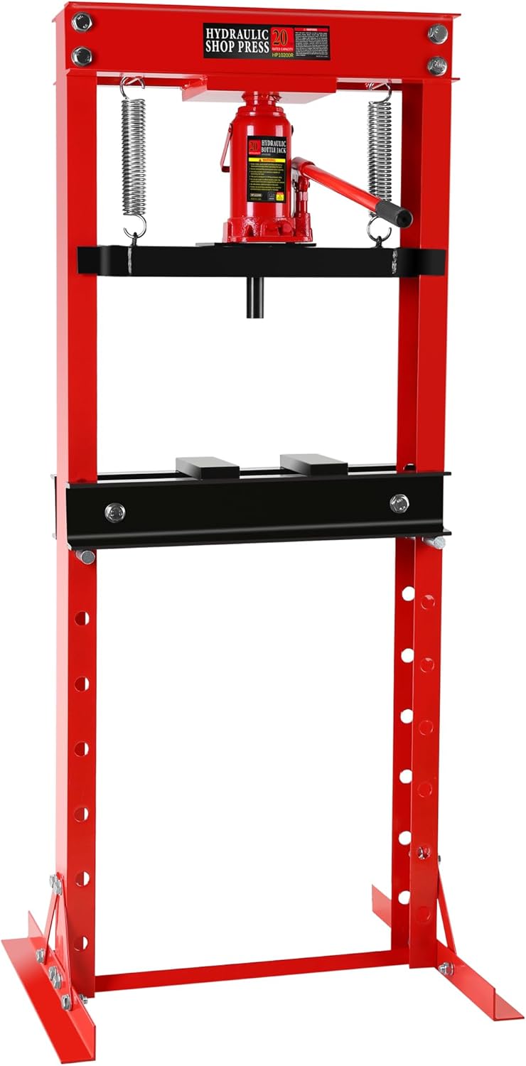 20 Ton Hydraulic Shop Press for Versatile Garage Applications