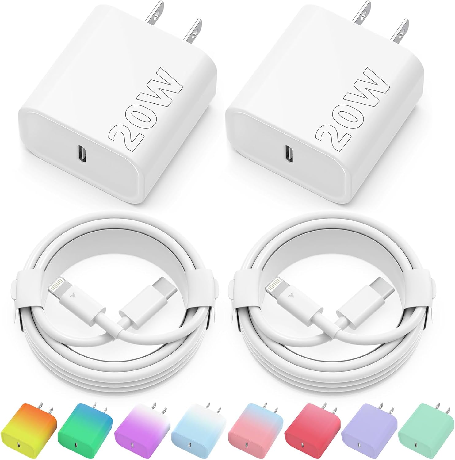Quick Charge Duo: 20W USB C Wall Charger + 6FT Lightning Cable Pack