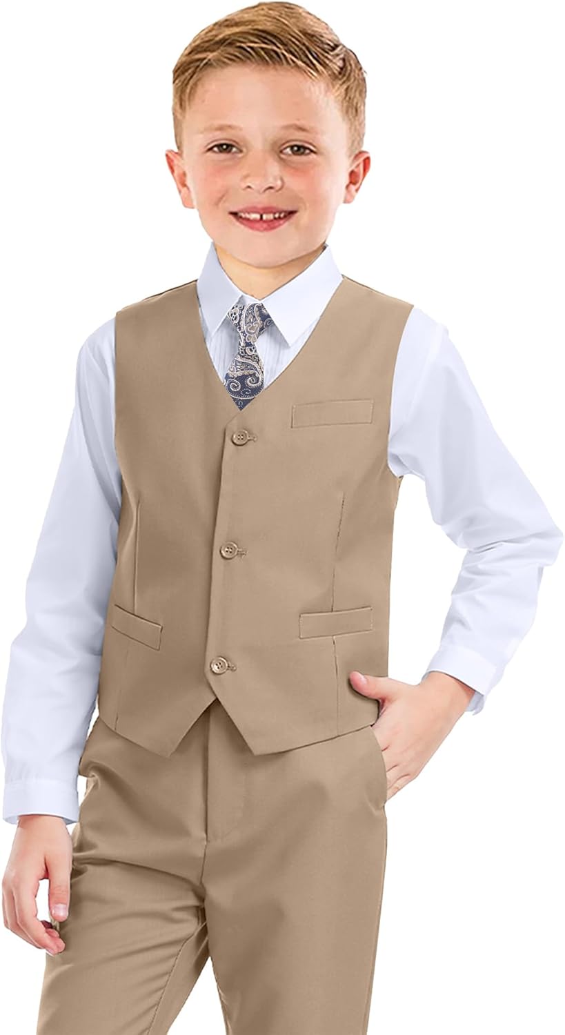 Boys Formal Suit 5 Piece Set for Weddings and Special Occasions
