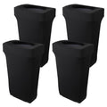 23 Gallon Stretch Spandex Trash Can Cover 4 Pack - Elegant Black Fit