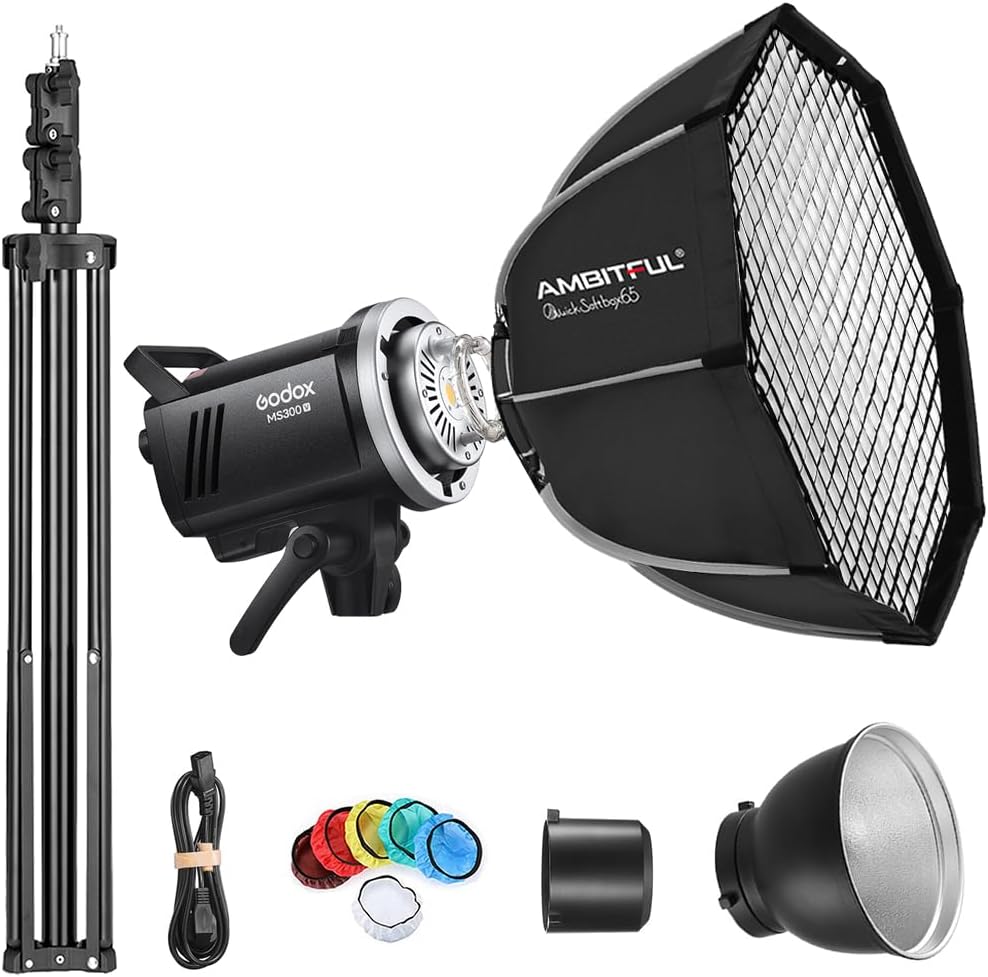 Godox MS300V Strobe Light Kit for Professional Photography