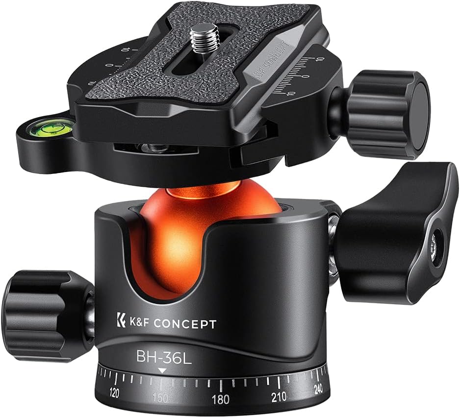 K&F Concept 36mm Metal Tripod Ball Head for Photographers
