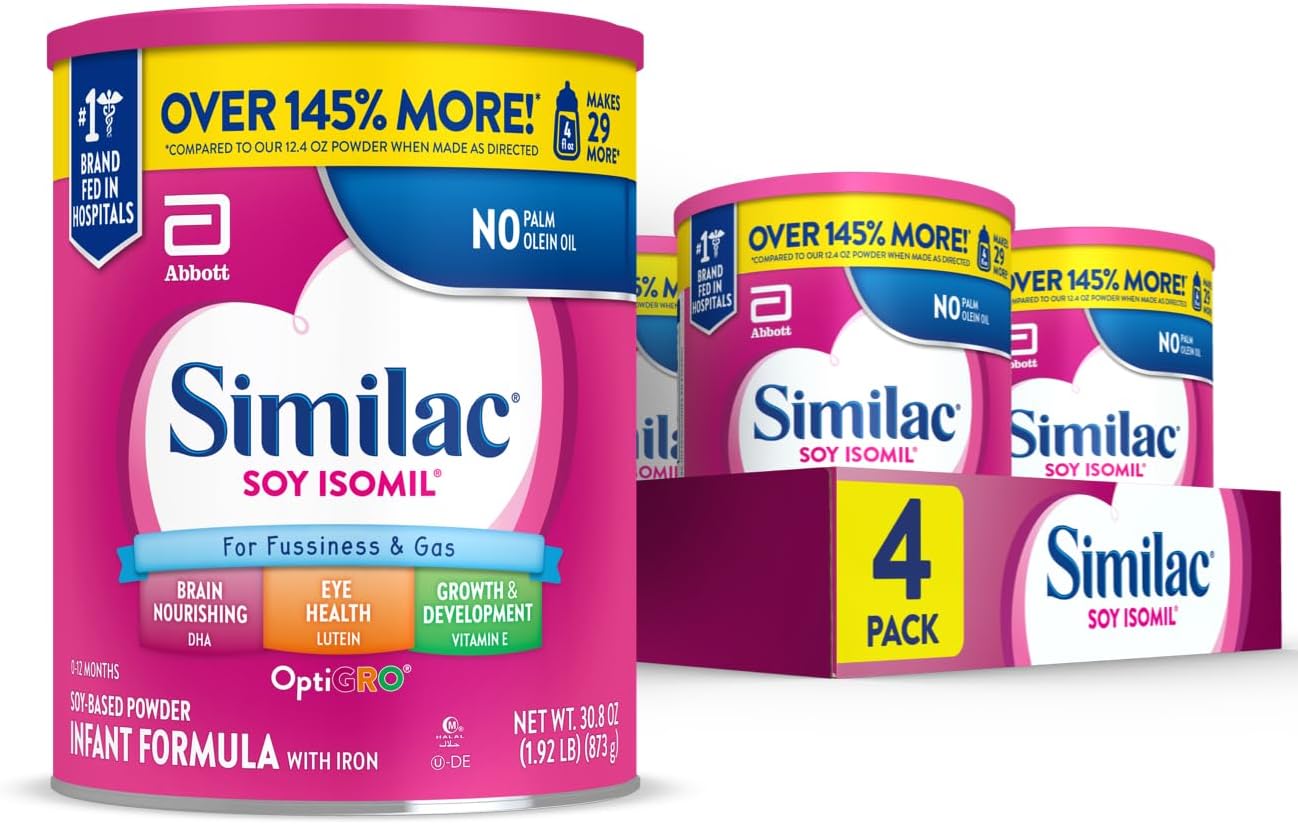 Similac Soy Isomil Infant Formula for Fussiness & Gas