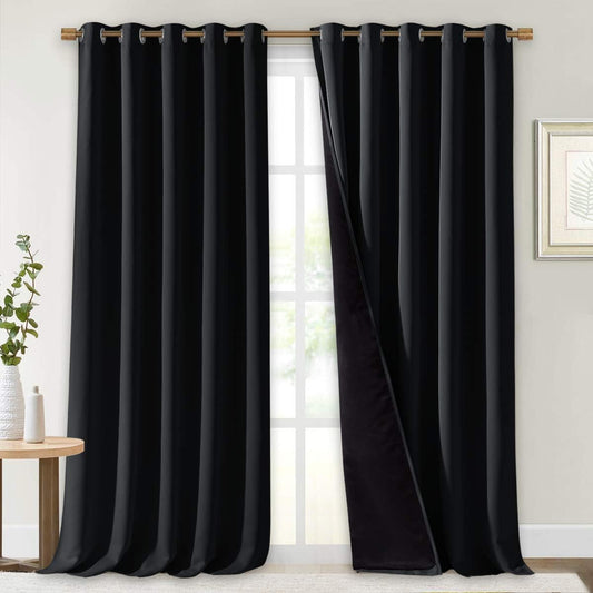 NICETOWN Extra Long Truly Blackout Drapes for Ultimate Privacy