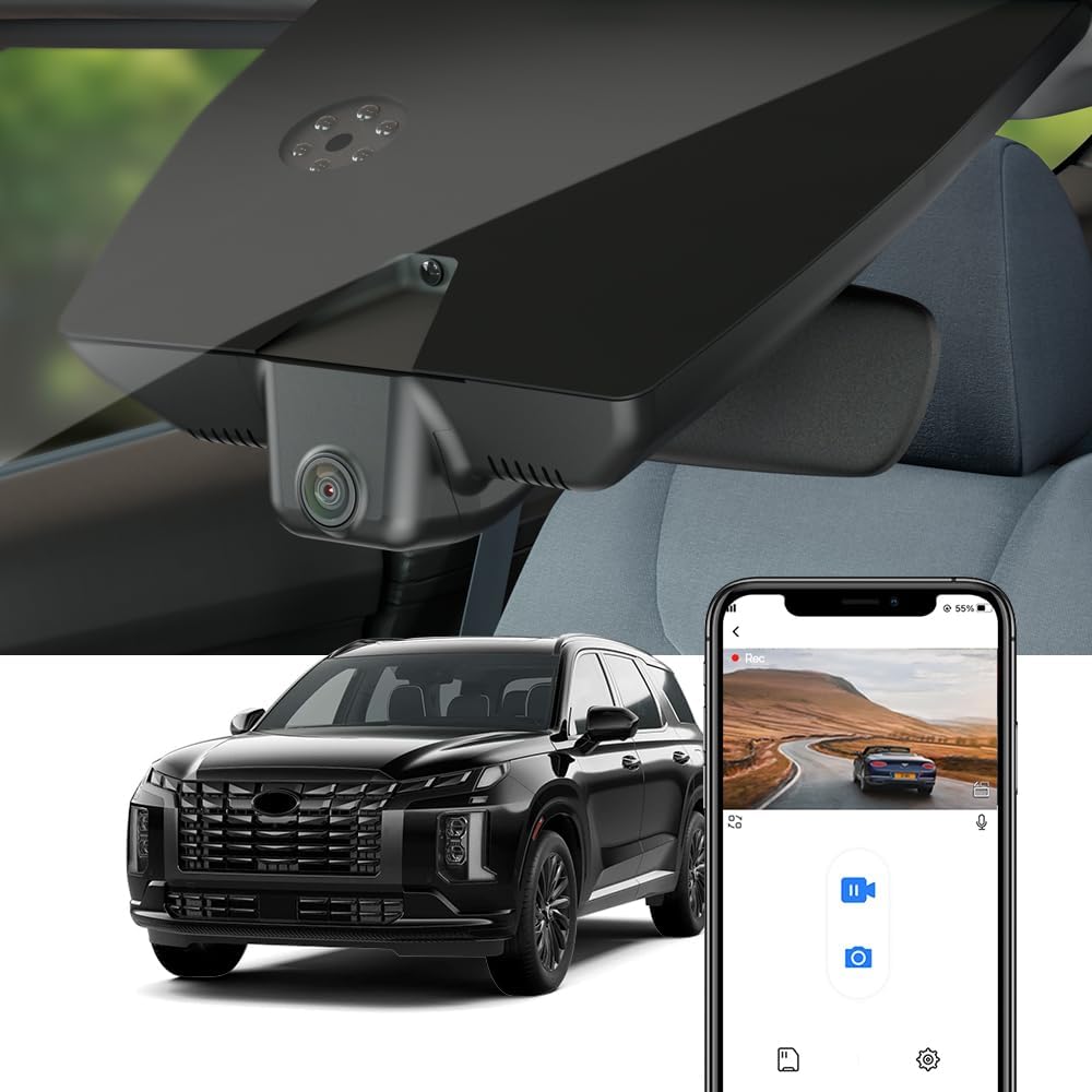 Fitcamx 4K Dash Cam for Hyundai Palisade 2023-2025 Models