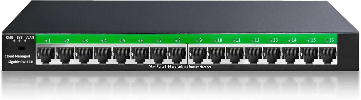 STEAMEMO 16-Port Gigabit Ethernet Switch for Network Expansion