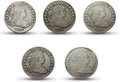 1794-1798 Draped Bust Dollar Set - 5 Antique American Silver Coins