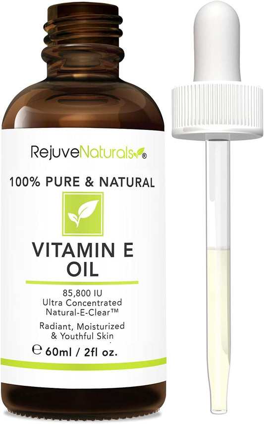 100% Pure Vitamin E Oil for Youthful Skin Repair & Hydration