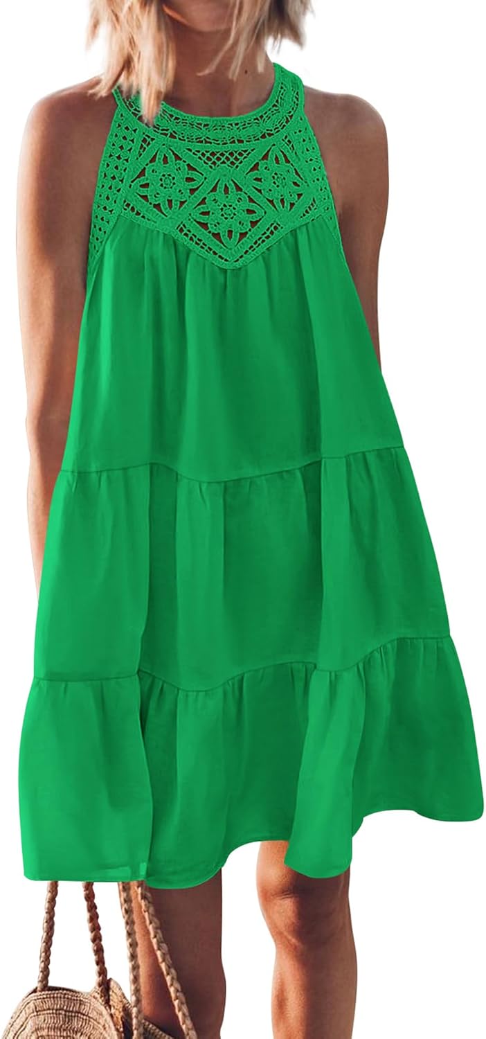 BTFBM Women Summer Halter Dresses Casual Spring 2025 Style