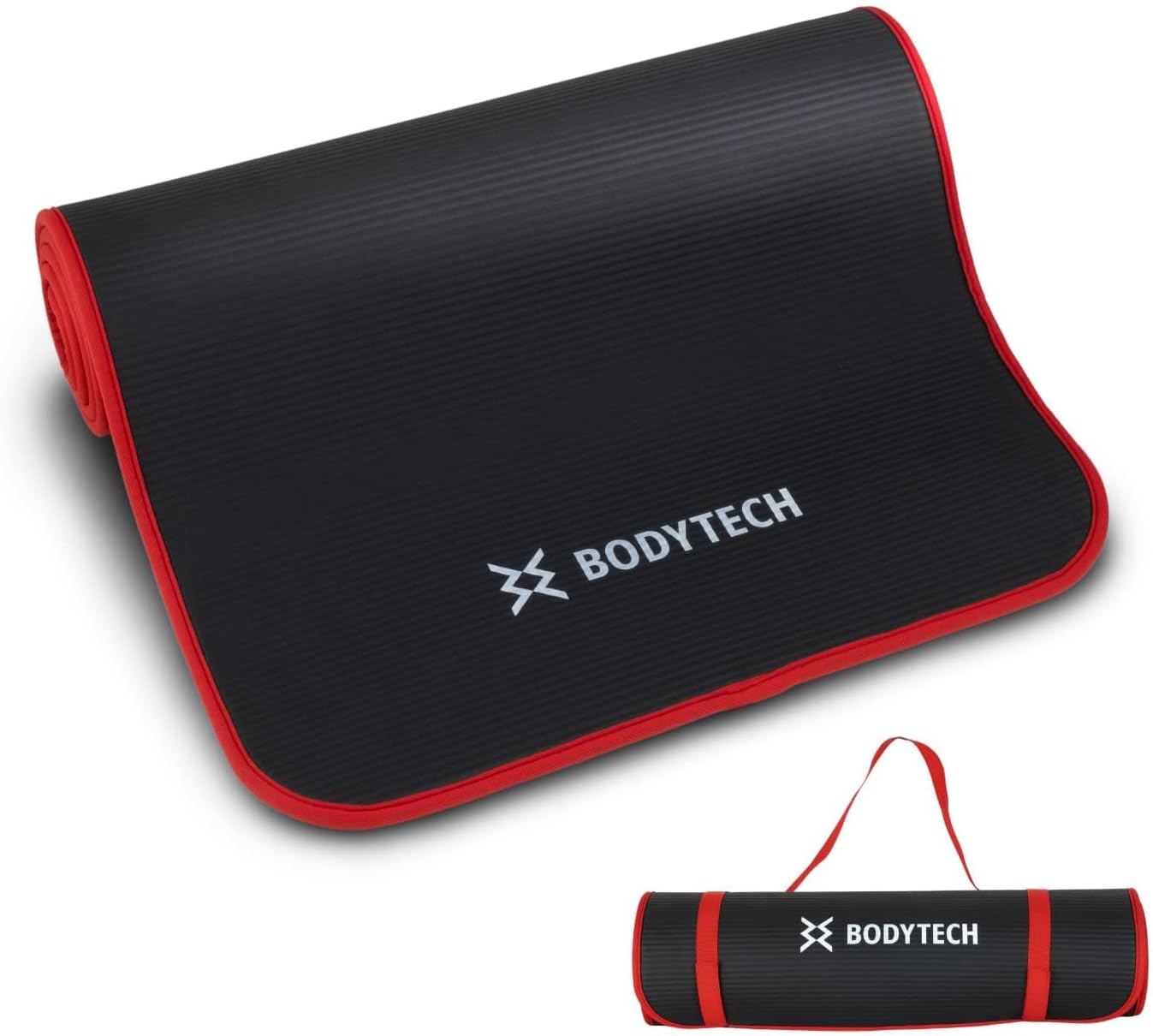 BodyTech Edge-Protected Yoga Mat - 27.6 Wide for Fitness