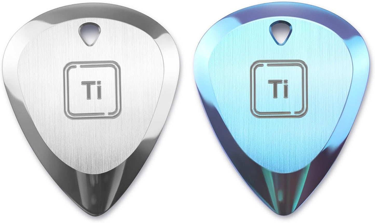 Ti-Geek Titanium Guitar Pick - No-Slip Grip, Lifetime Durability! 