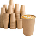 300 Pack 12 oz Paper Coffee Cups - Sturdy Kraft Disposable Cups