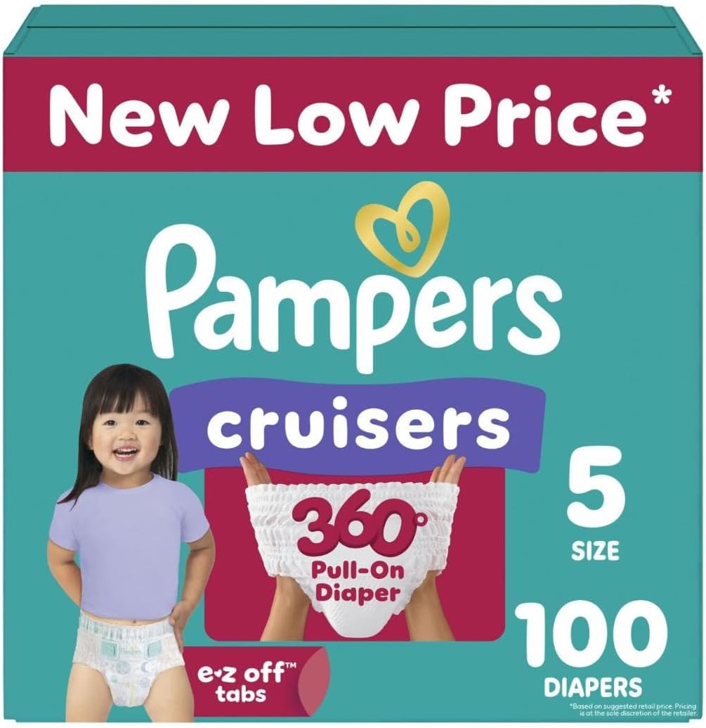 Pampers Cruisers 360 Size 5 Diapers - 100 Count Leakproof