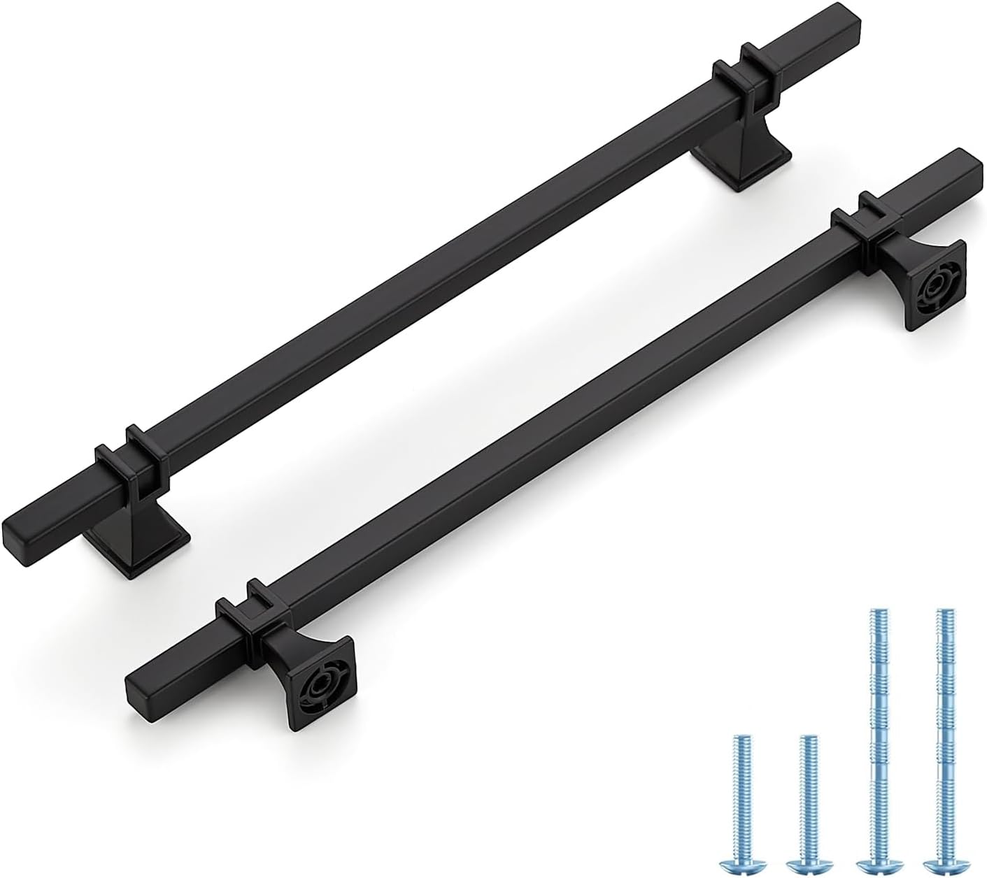 25 Pack 8 Inch Black Cabinet Handles for Kitchen and Bathroom