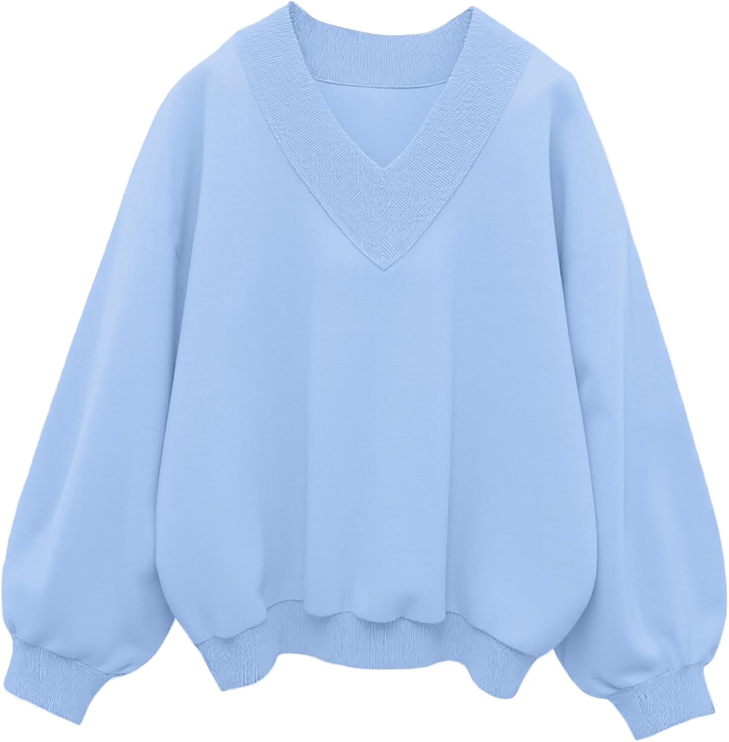 Hilinker Womens V Neck Oversized Sweatshirts for Casual Style