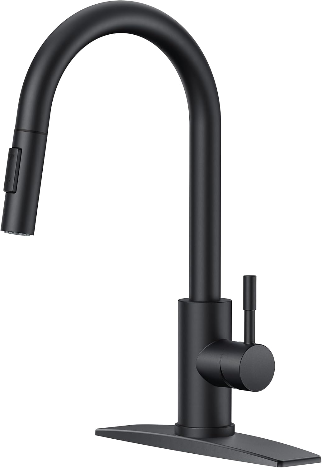 FORIOUS Black Kitchen Faucet with Pull Down Sprayer for Home
