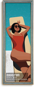 Elegant Gray Suede 13x39 Picture Frame for Artwork and Photos