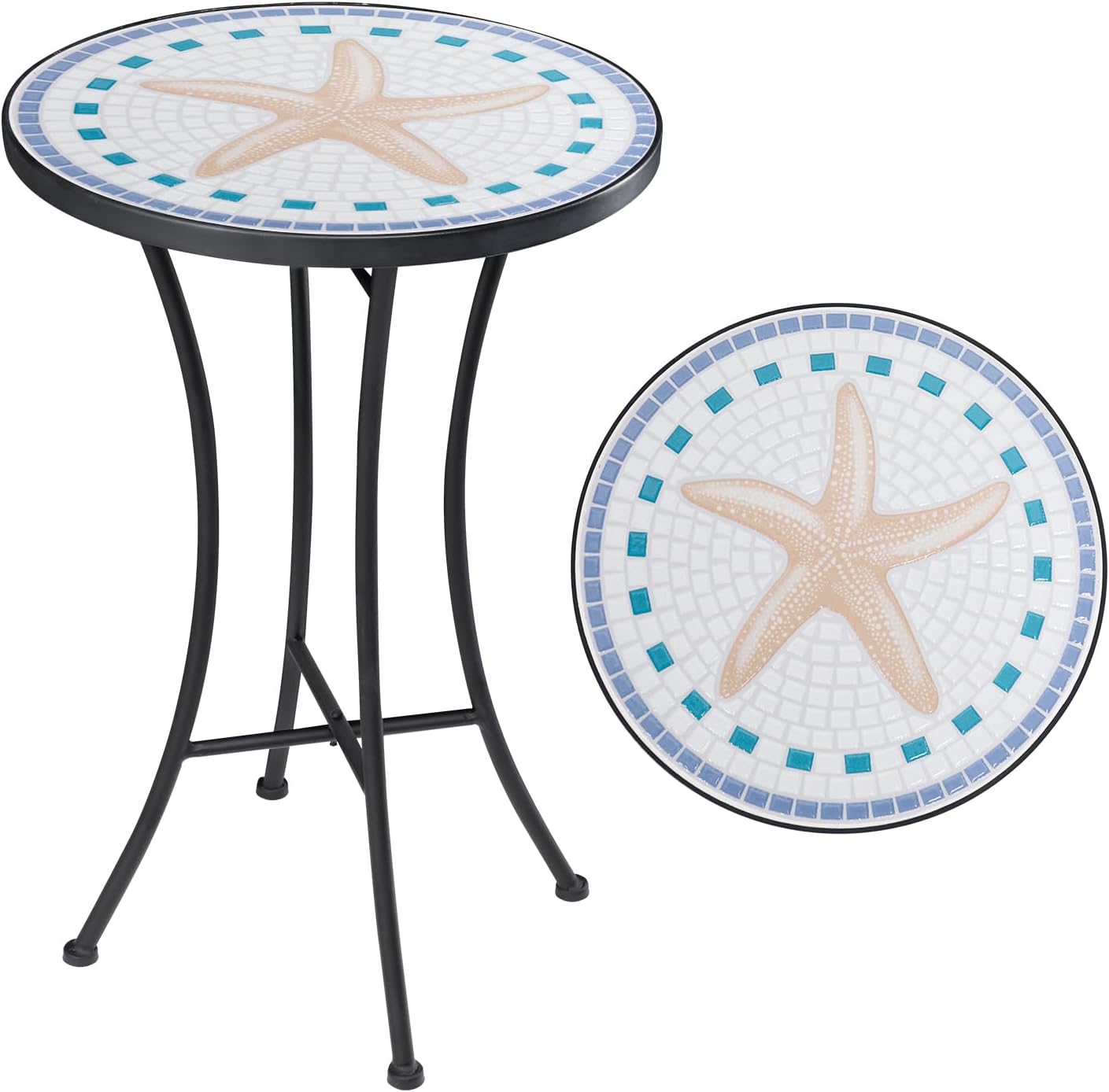 Vipush Mosaic Outdoor Side Table: Perfect for Any Space