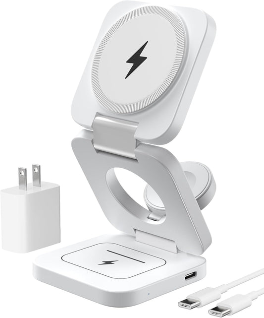 Foldable 3 in 1 Charging Station for Apple Devices - Fast Charger