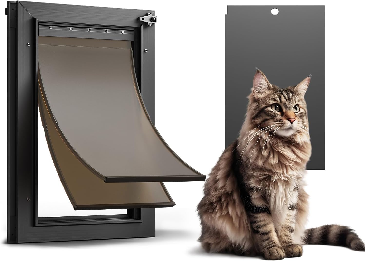 Durable Cat Door for Interior and Exterior Use, Heavy Duty Design