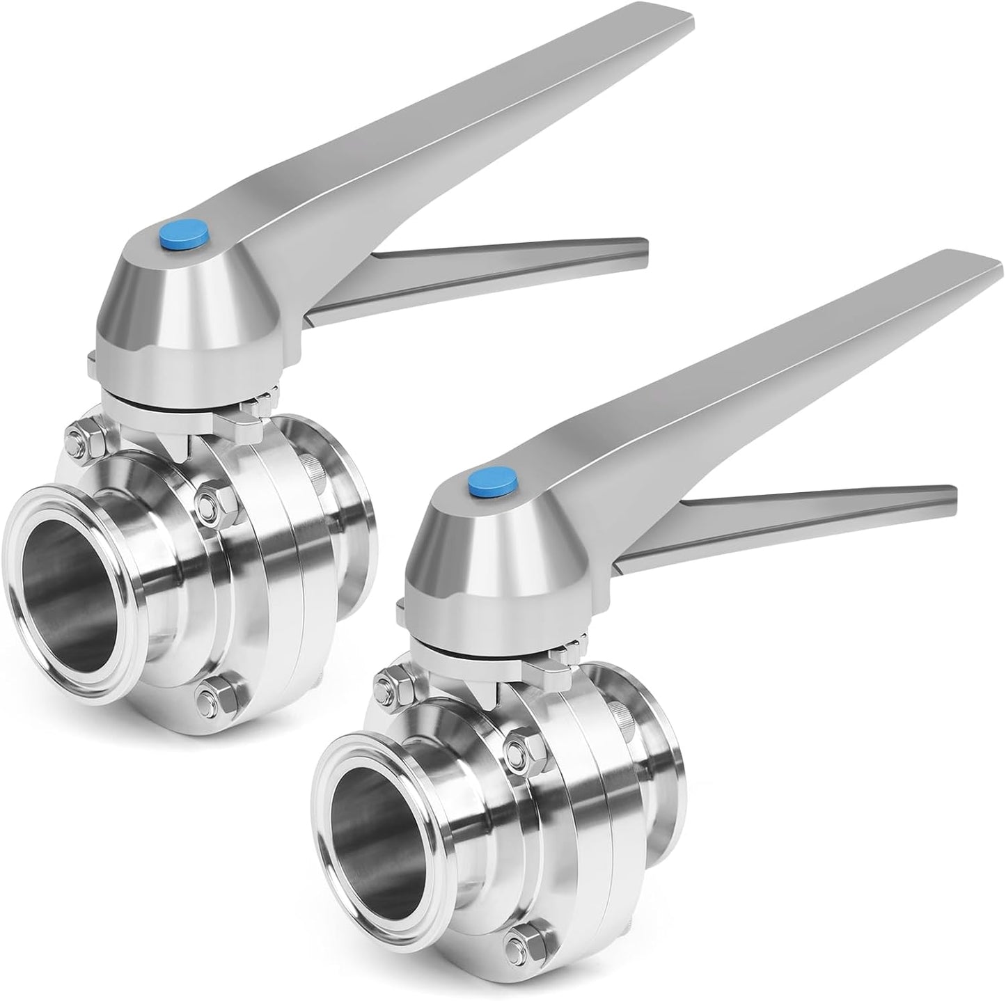 2 Inch Butterfly Valve 2 Pcs Sanitary Stainless Steel 304 Quality