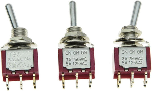 Dopro Guitar Mini Toggle Switches - 3 Way ON/ON/ON