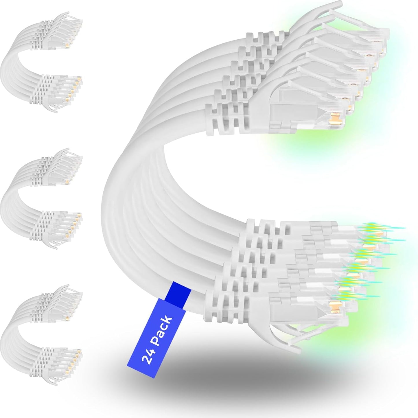 Rapink Cat6 Patch Cables 1ft 48 Pack for High Performance Networking