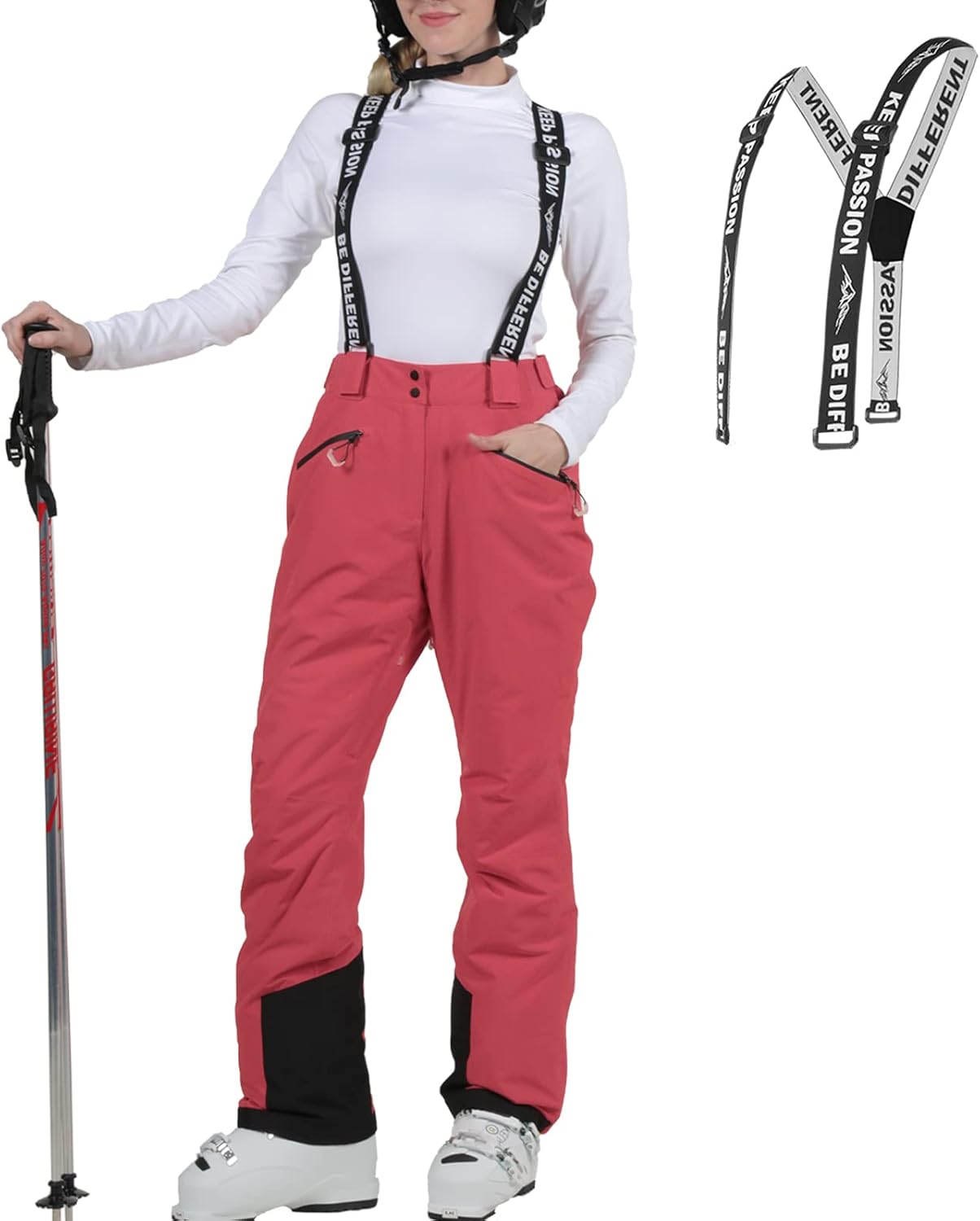 Detachable Snow Bibs for Women ~ Ski in Style!