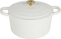 Crock Pot Artisan 7-Quart Round Dutch Oven - Matte Linen White