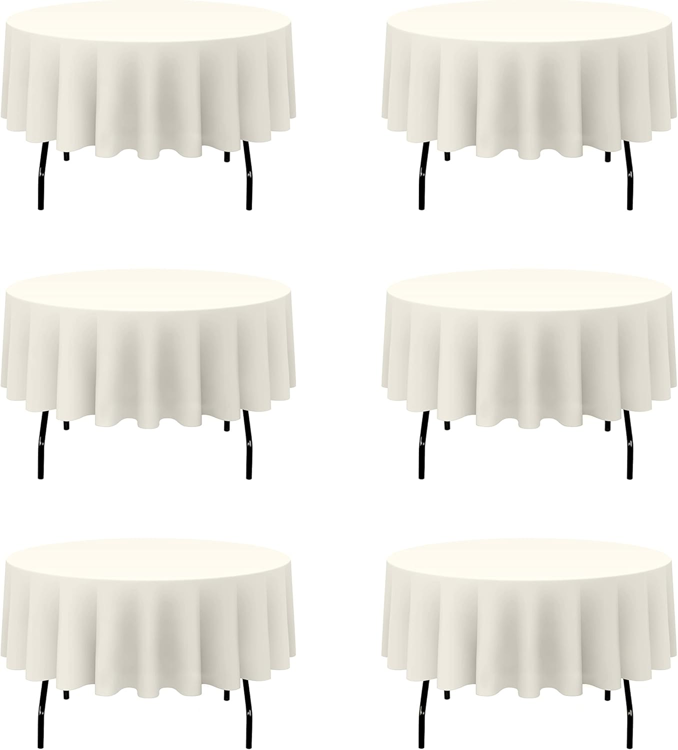 Ivory Round Tablecloths 90 Inch - Perfect for Events and Parties
