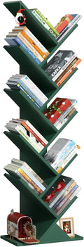 10 Tier Tree Book Shelf for Narrow Spaces - Vertical Storage