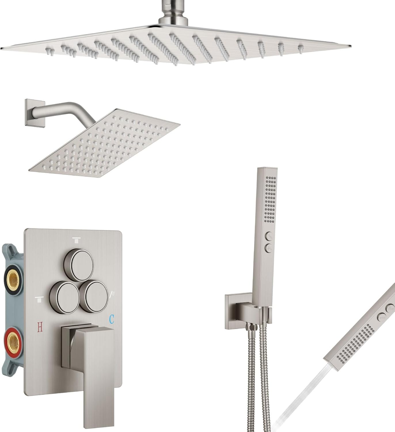 Aolemi Shower Faucet Set with Dual Shower Heads for Spa Experience