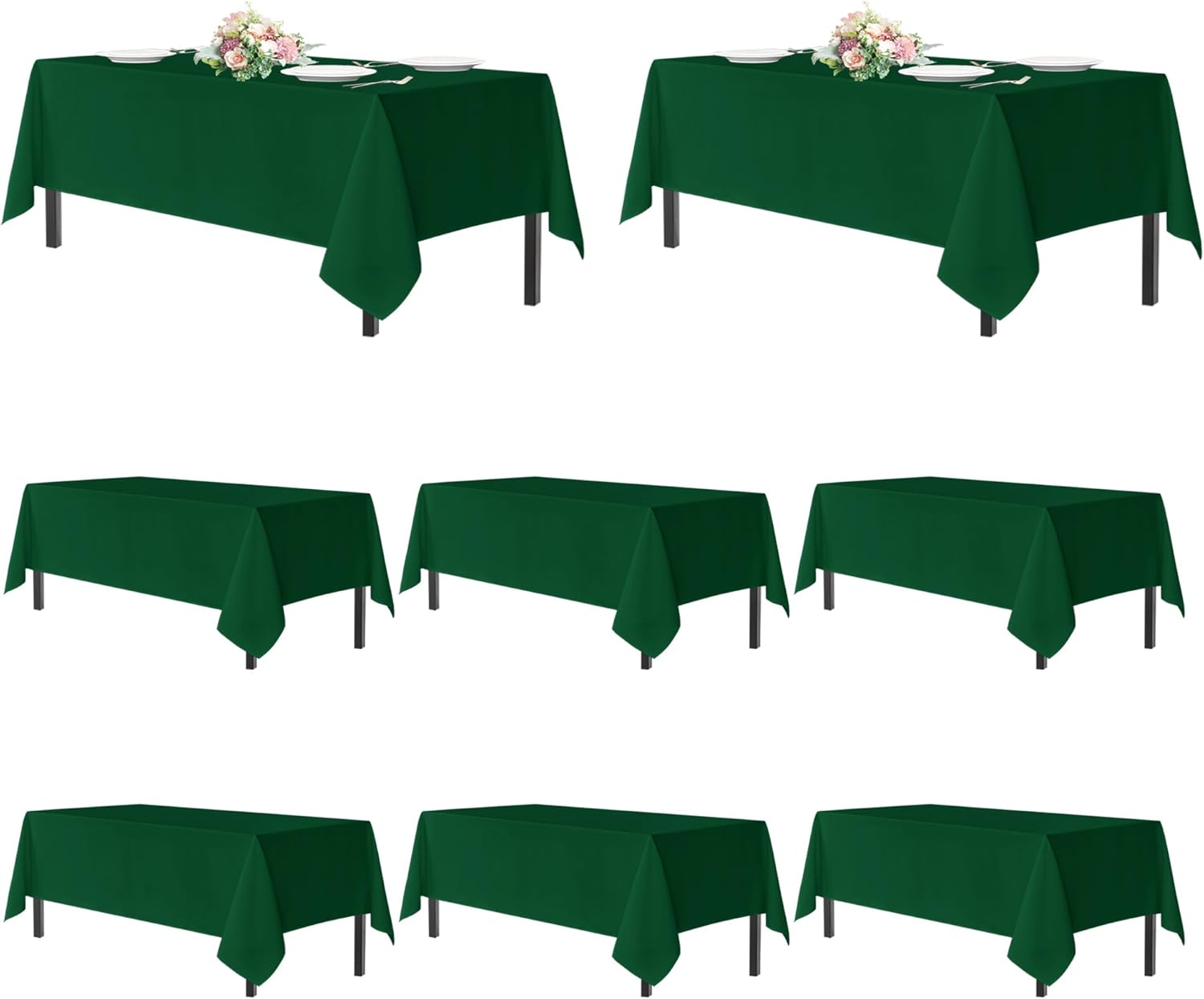 Sancua Tablecloths for 6 Foot Rectangle Tables - 8 Pack