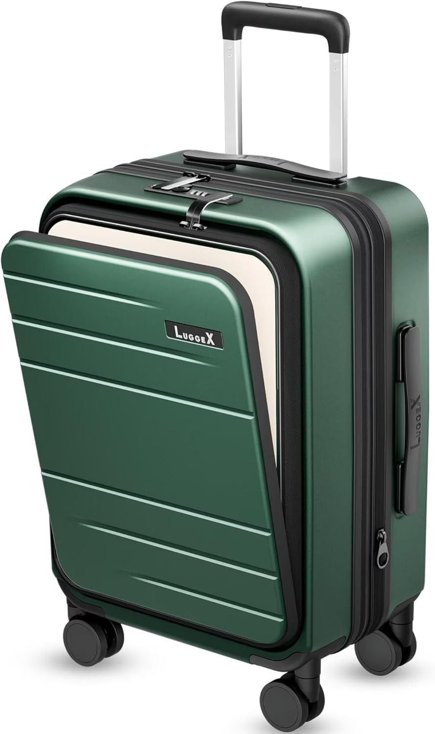 Carry On Luggage 22x14x9 Airline Approved with Front Pocket