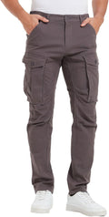 Men's Slim Fit Cargo Pants with Articulated Knees - Slim Comfort