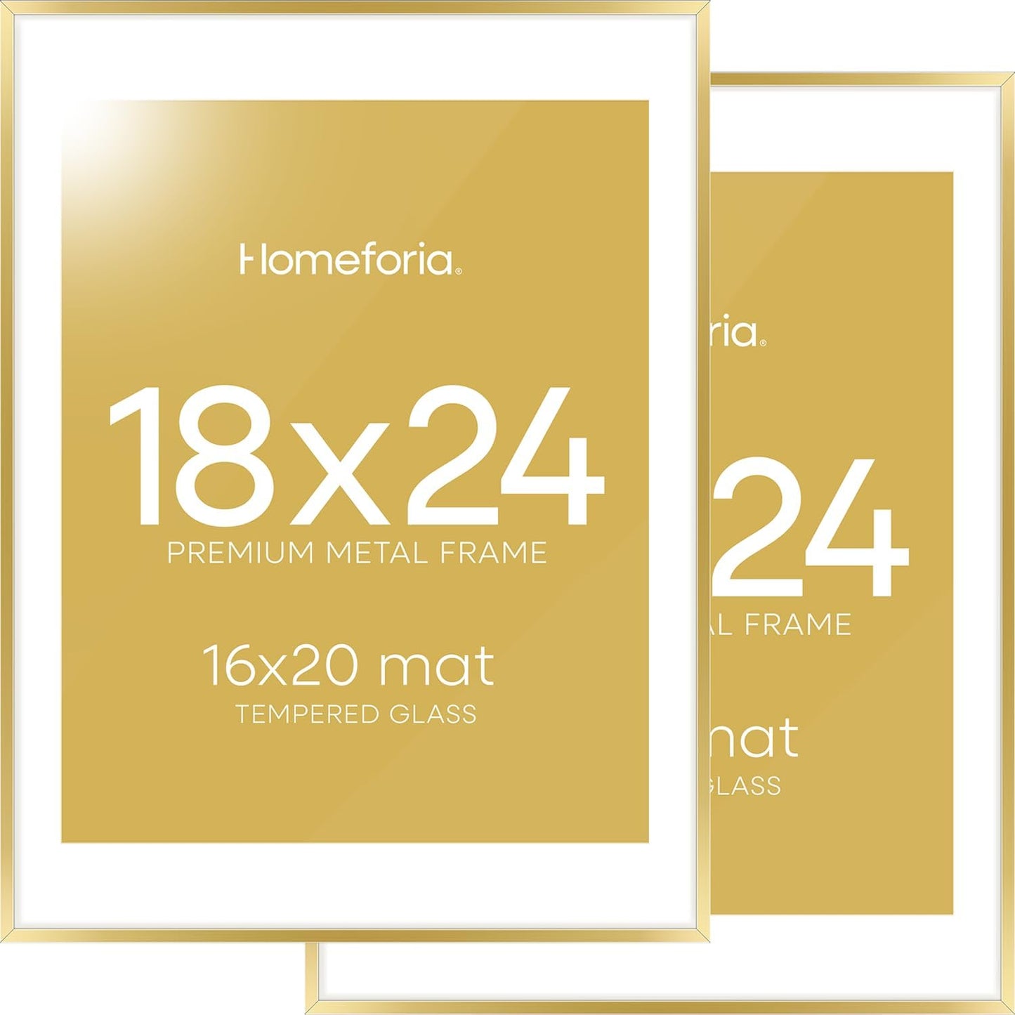 Elegant Gold 18x24 Poster Frame with Mat for Stunning Displays