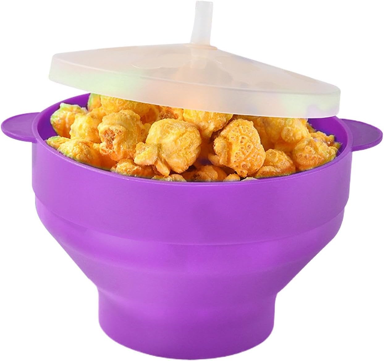 Silicone Microwave Popcorn Maker - Easy Clean, Dishwasher Safe
