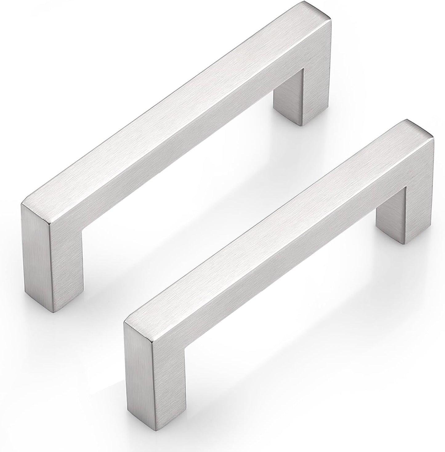 Probrico Square Kitchen Cabinet Handles in Brushed Nickel Finish