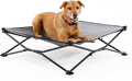 Elevated Travel Dog Bed Large - Foldable Pop-Up, Steel Gray