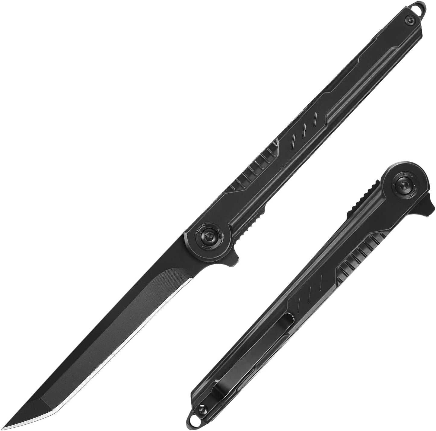 FUNBRO EDC Pocket Knife - Tanto Blade, Slim Design, Window Breaker